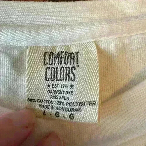 Texas Tech Graphic Print Crew Neck Sweatshirt Comfort Colors Size Lg - Picture 6 of 6